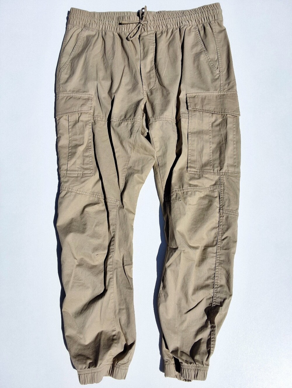 H&M Men's Khaki Slim Fit Cargo Jogger Pants (Like New)